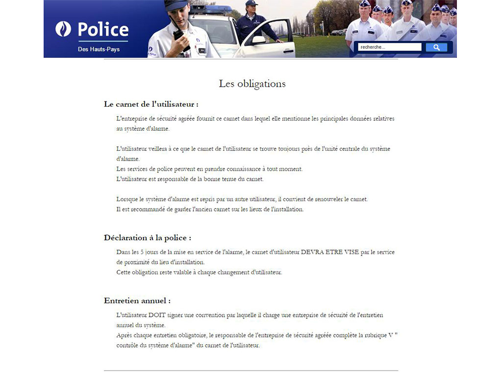 Alarme Police Obligation Entretien Annuel
